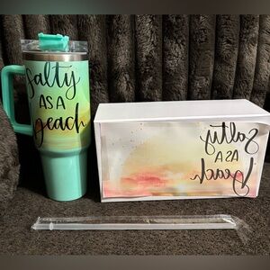NEW Salty As A Beach Insulated Tumbler with Straw
